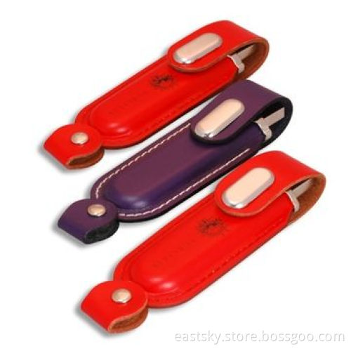 Leather Promotional Pen Drive, Logo Imprint and Advertisement Data Preloading are Warmly Welcome
